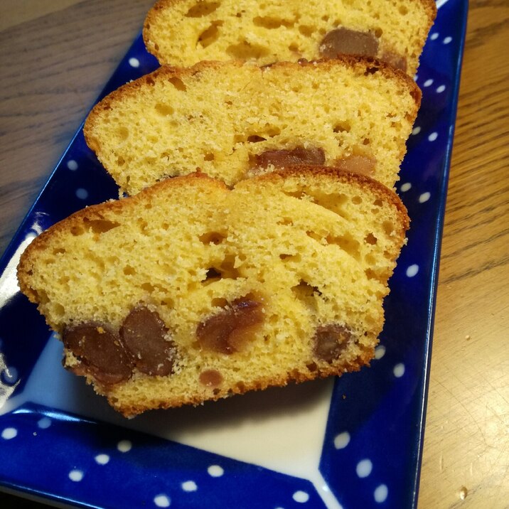 HM で簡単！甘納豆のパウドケーキ